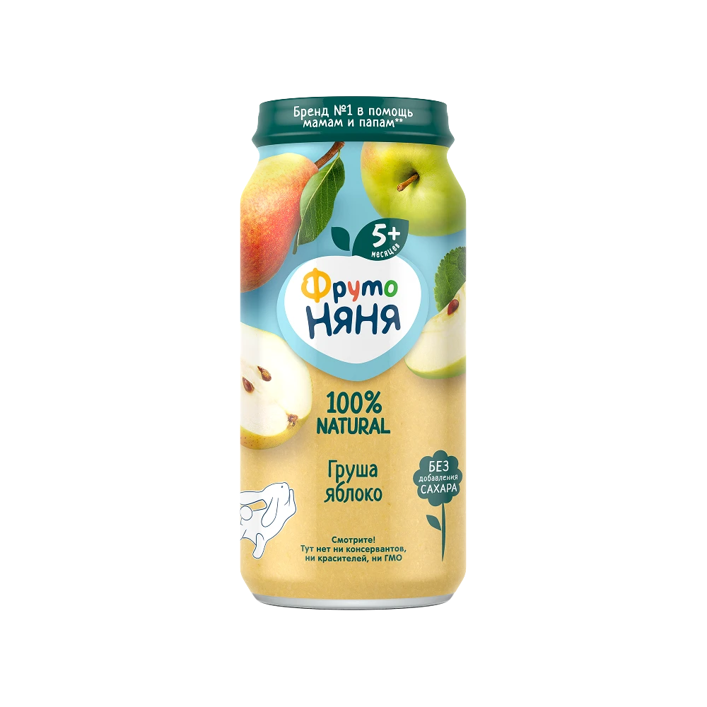 Pear and apple puree